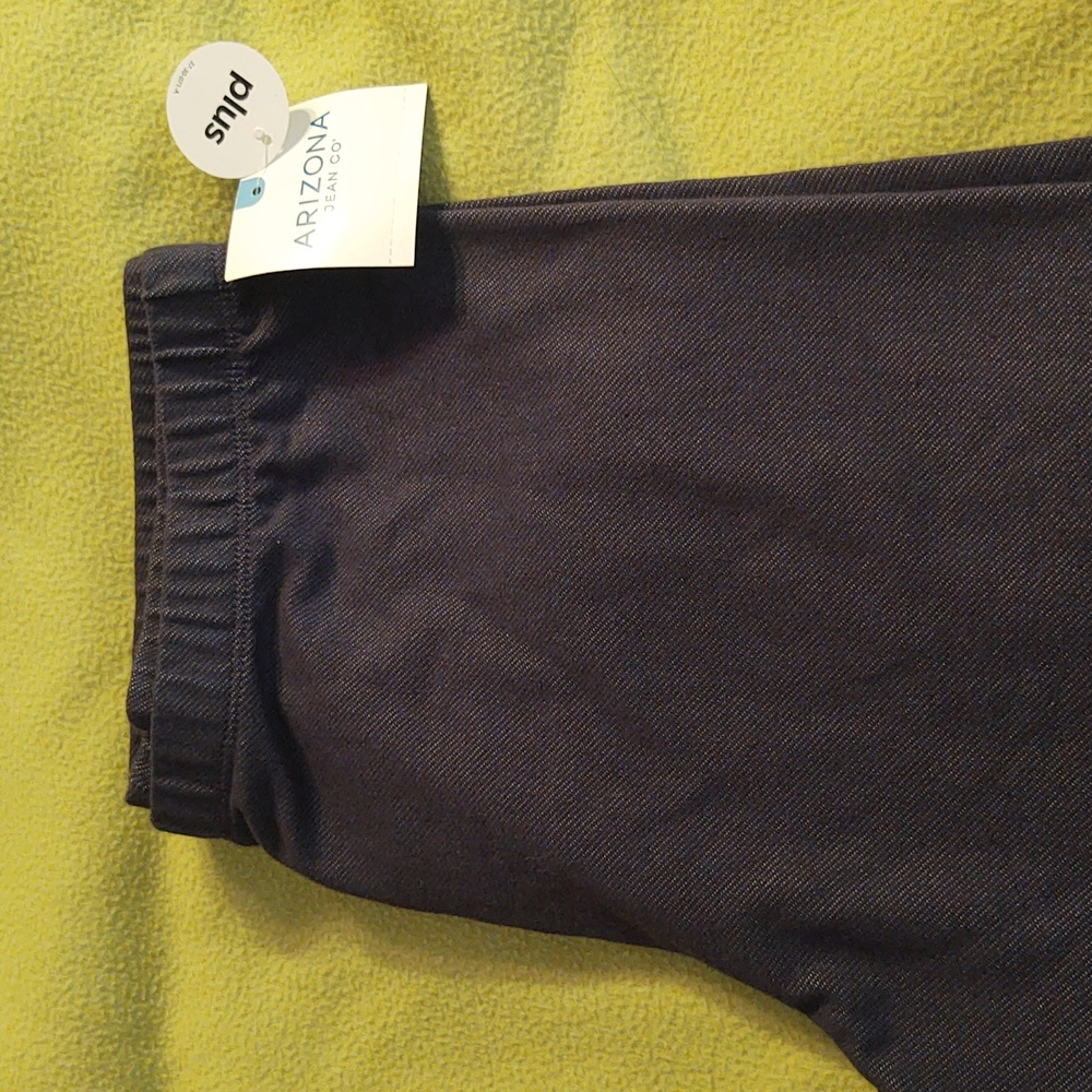 Faux Denim cropped leggings Girls Faux Denim Size L 14.5-16.5 Plus Arizona Jean
